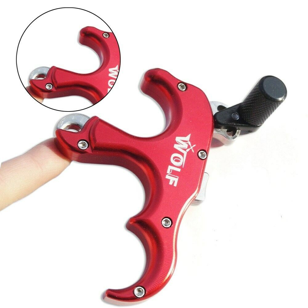Archery Automatic Release Aids Caliper Trigger 3 Finger Grip Compound Bow Thumb
