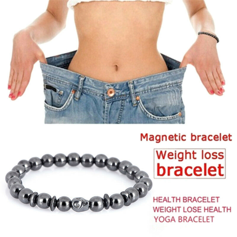 Magnetic Bracelet Skeleton Beads Hematite Stone Health Care Jewel Fx