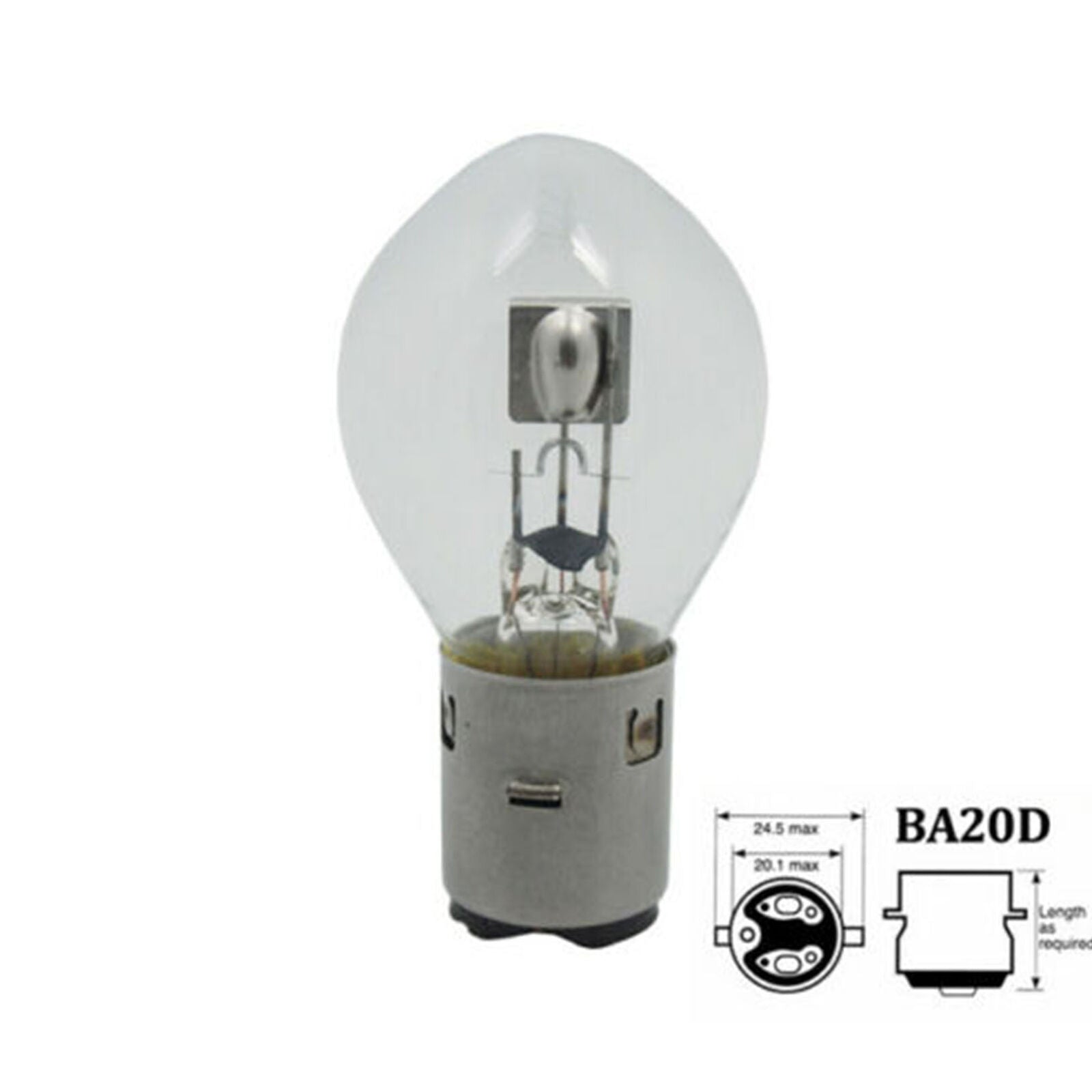 BA20D S2 12V 35/35W Motorcycle Headlight Lamp Light Halogen Bulb Clear