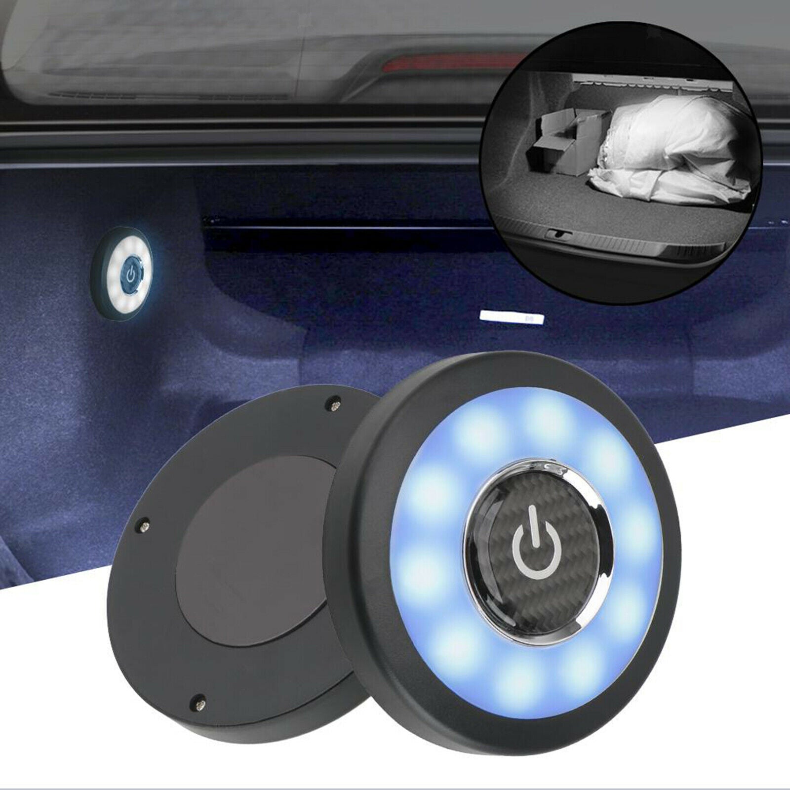 USB LED Car Reading Light Dome Roof Ceiling Lights Lamp Lighting Blue White