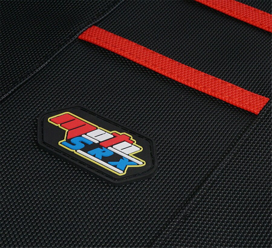 Black&Red Rubber Motorcycle Seat Protect Cover Seat Antislip Cushions Waterproof