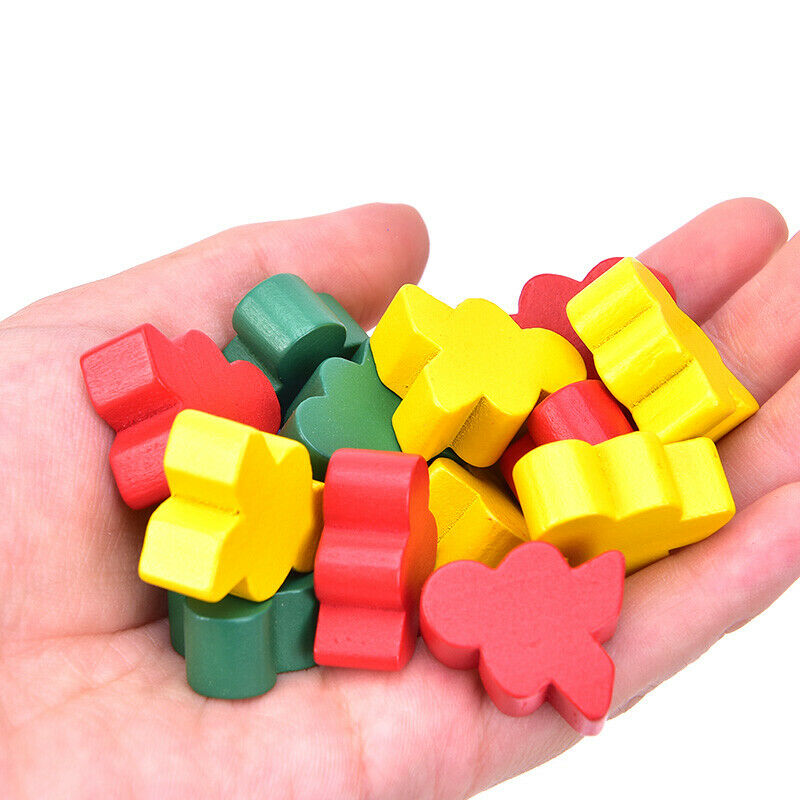 30 PCS Wooden Chess Mixed Color Standard Size For Board Game Accessori.l8