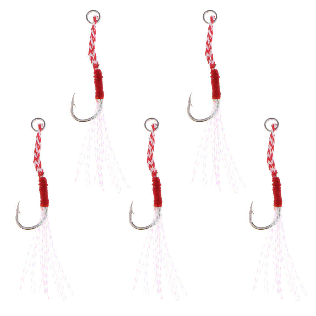 15 Pieces Jigging Assist Hook Solid Ring Deep Sea Fishing Hooks 10/11/20#