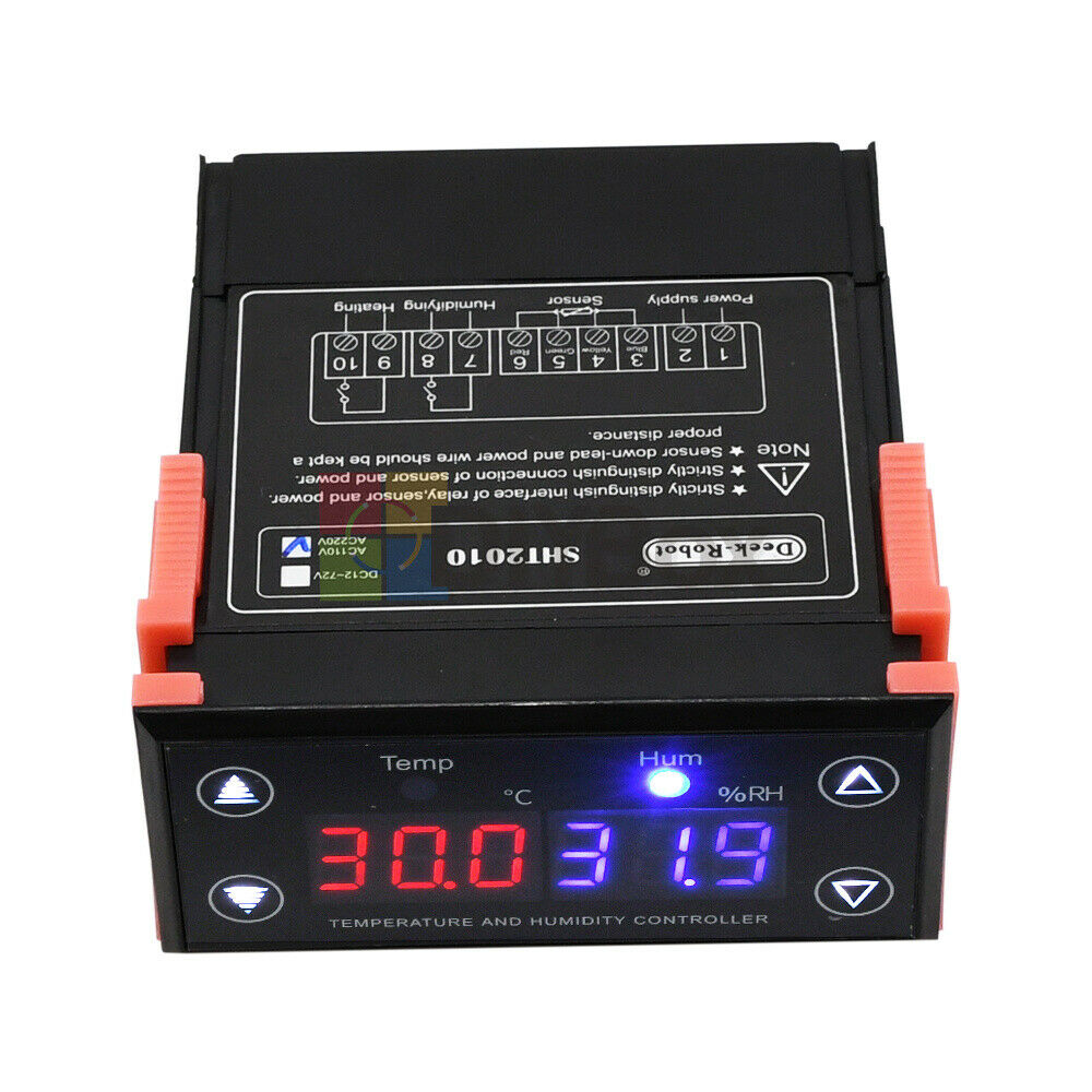 SHT2010 Temperature Humidity Hygrometer Controller Touch Button AC 110-230V