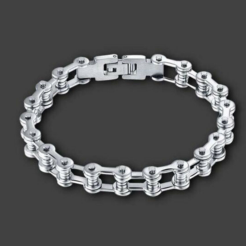 Hot Punk Stainless Steel Bracelet Men Biker Bicycle Motorcycle Chain Bracelets