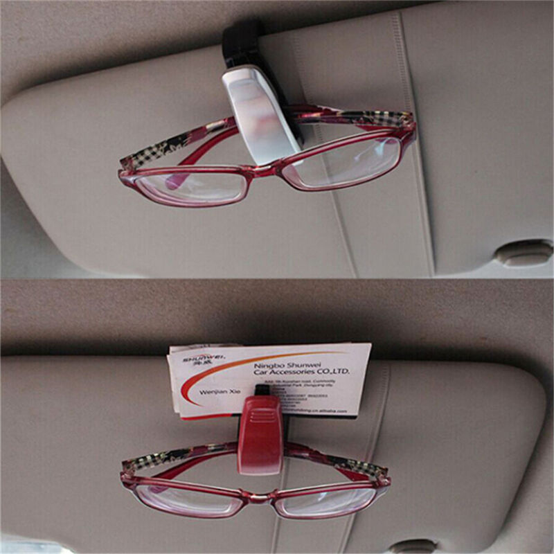 Black Car Vehicle Sun Visor Sunglasses Eye Glasses Card Pen Holder Clip C.l8
