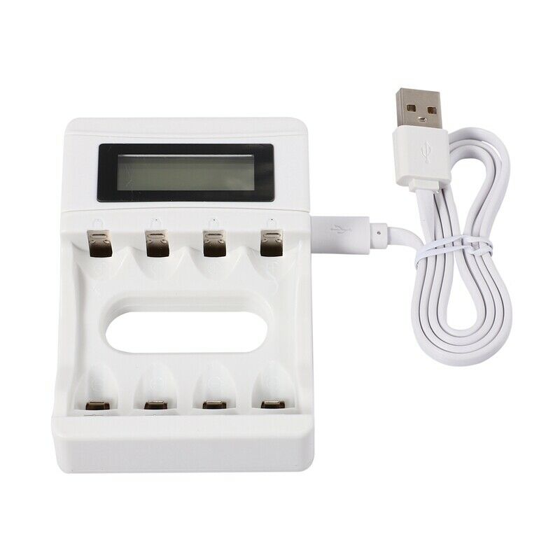 4 Slots Lcd Screen Usb Battery Charger For Rechargeable Aa/Aaa/Ni-Cd/Ni-Mh T2U1