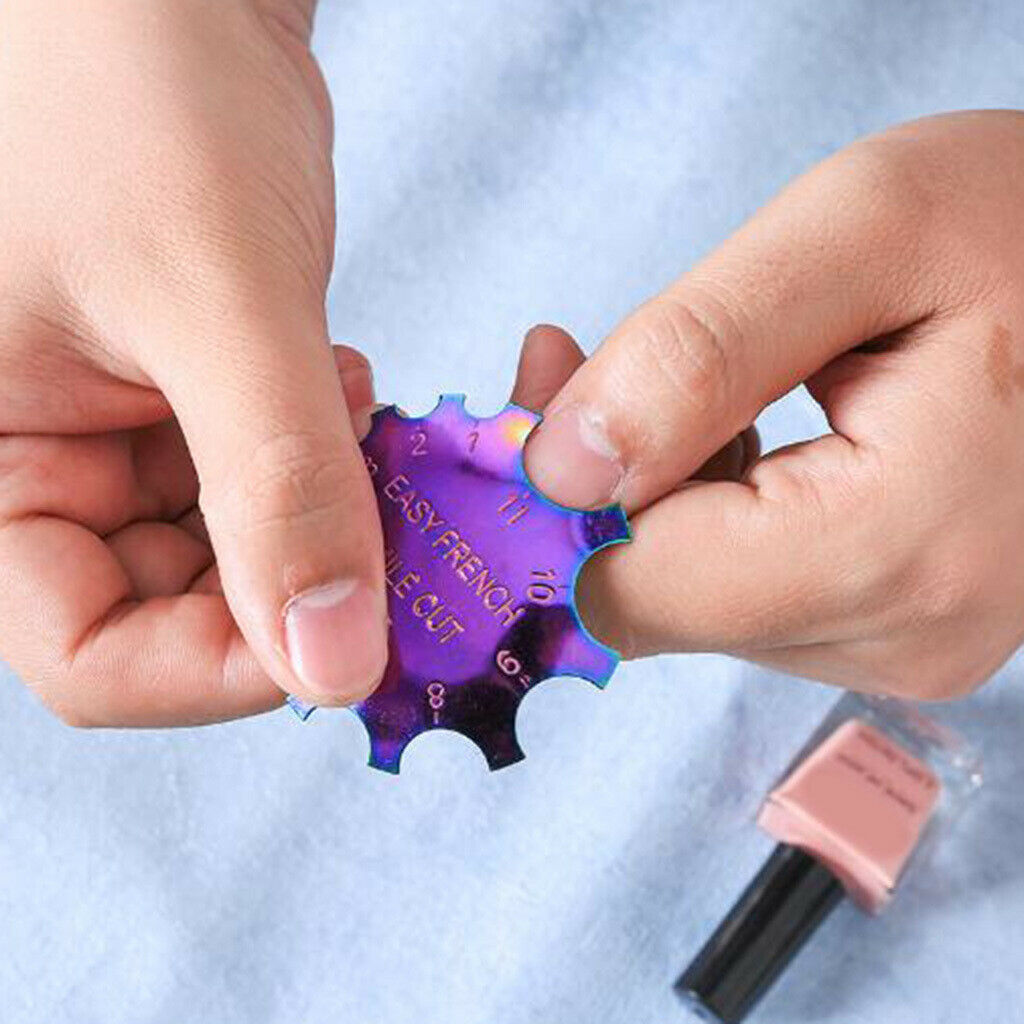 Nail Cutter Tip Manicure Smile Line Edge Trimmer Multi-Sizes Stencil Tool