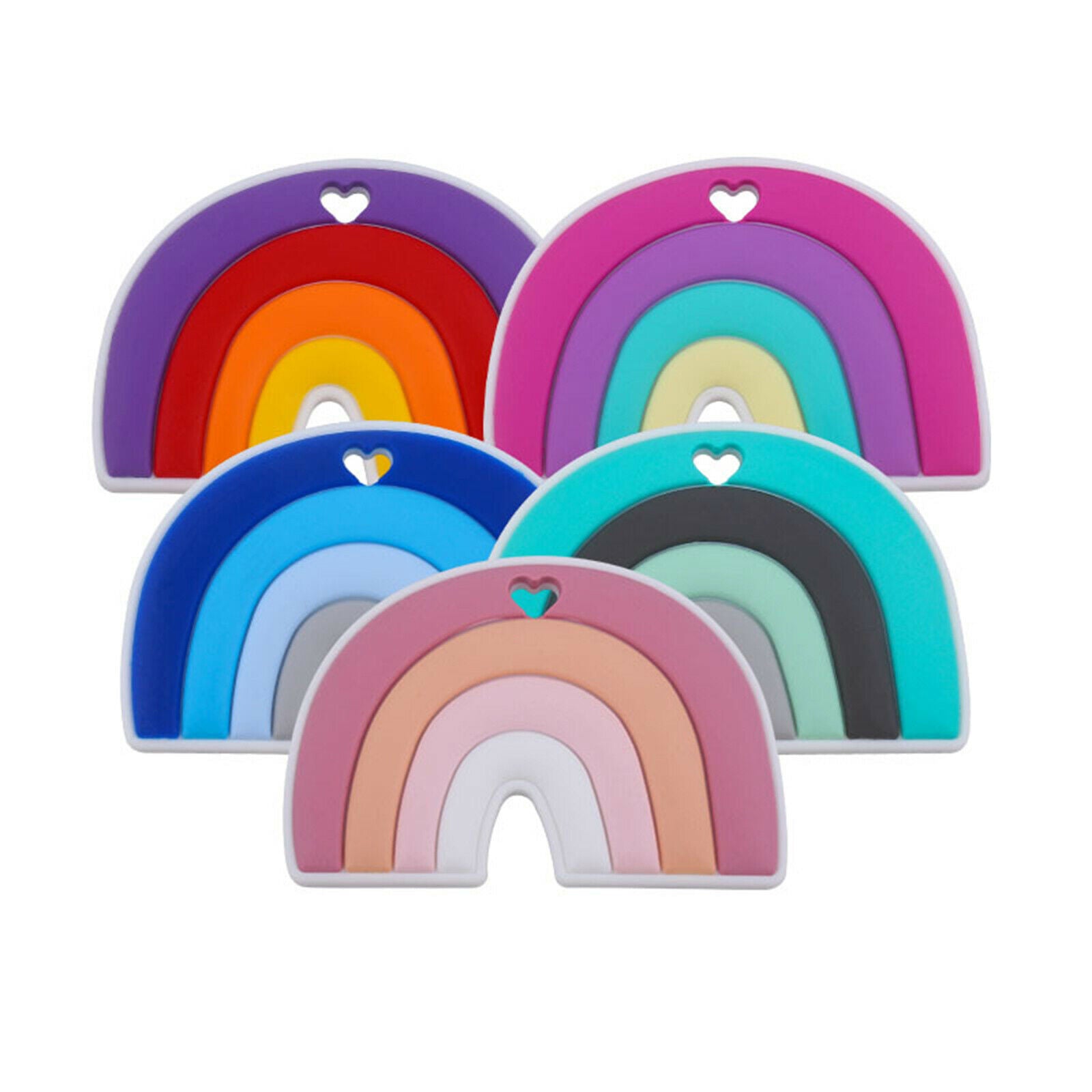 5x Silicone Baby Toddler Teethers Biting Toys Teethers Molar Rod Nurse Gift