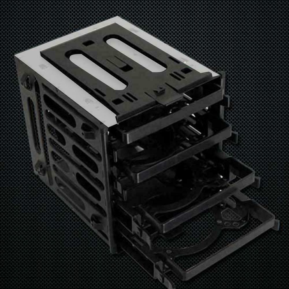 5.25" to 4x 3.5" SATA SAS Hard Drive HDD Cage Rack Tray Slot Bay CD-ROM U0B0