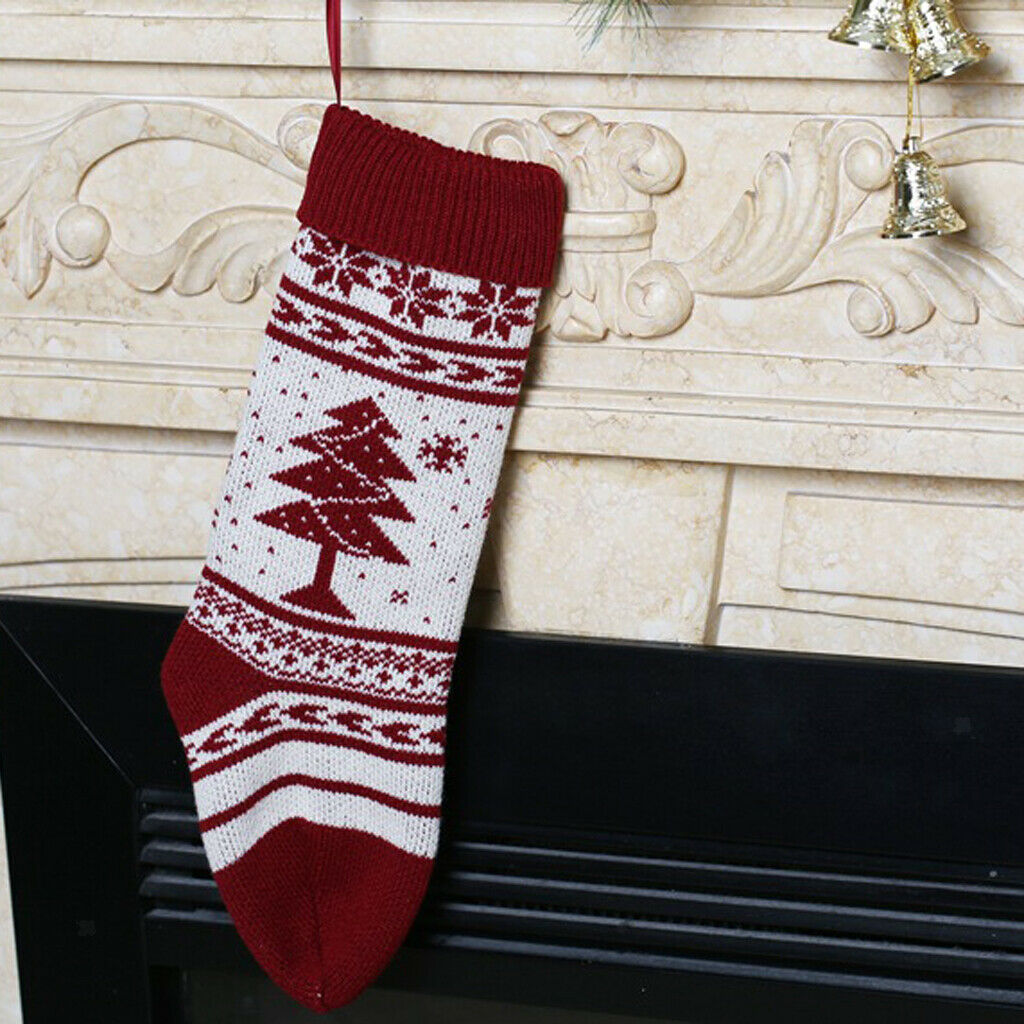 Christmas Stocking Sock Gift Bag Xmas Tree Hanging Decor Christmas Trees