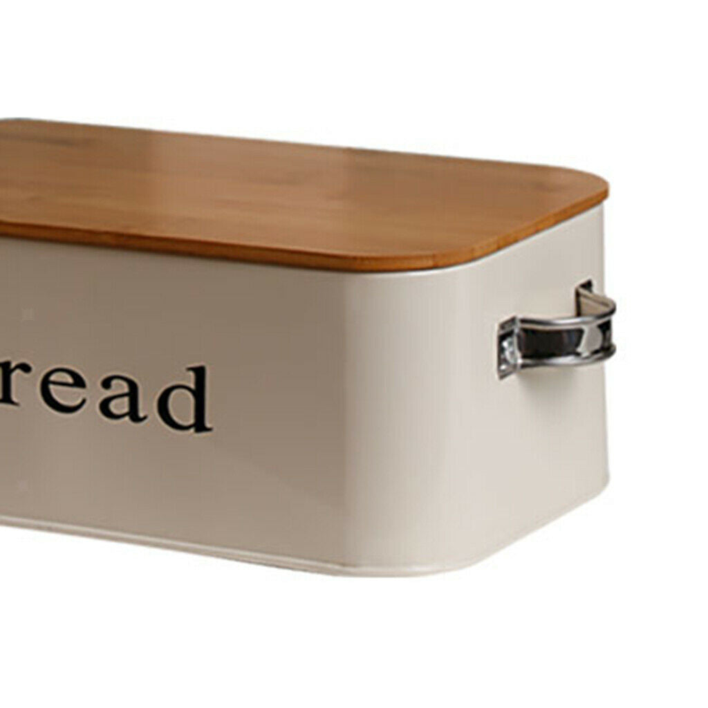 Bread Box Modern Kitchen Storage Cake Container Storage with Lid White S