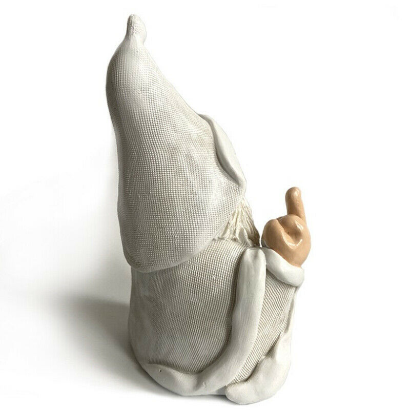 Funny Dwarf Garden Sculpture Ornaments Scornful Wizard Gnome Statue Decorati XC