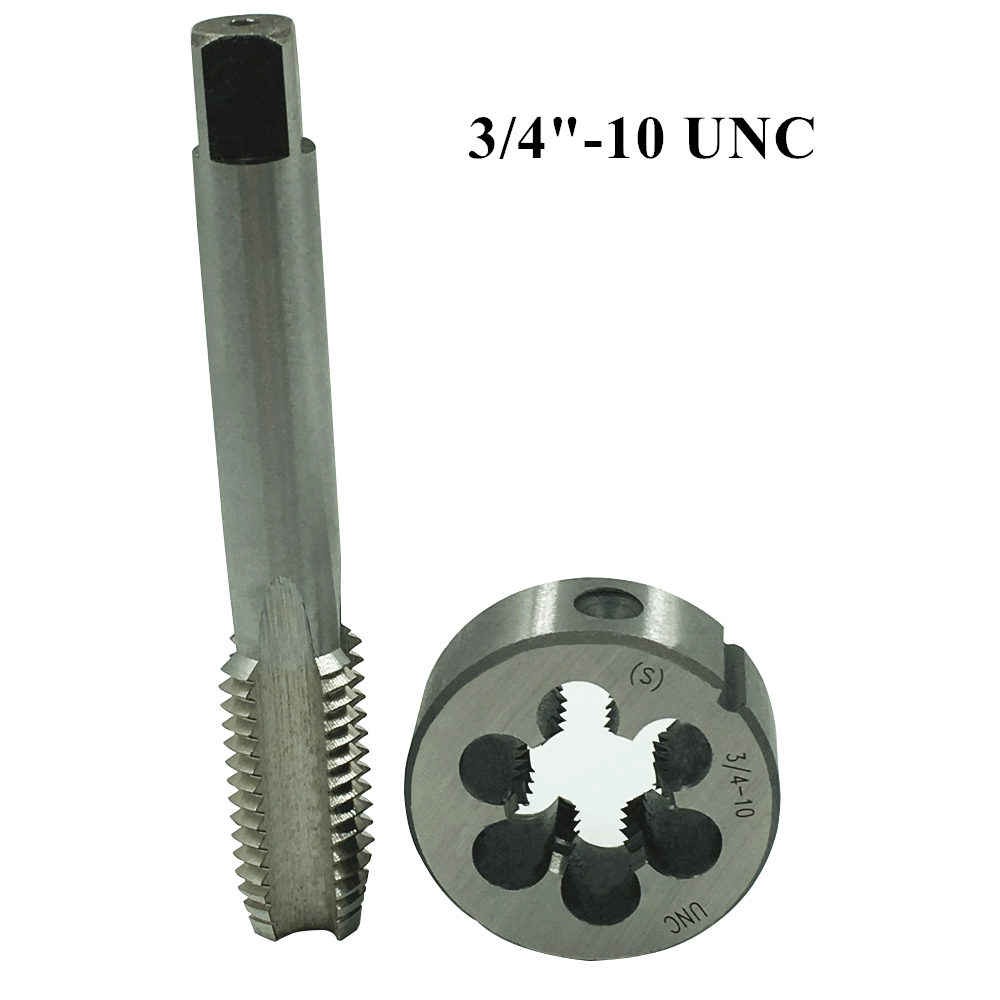 3/4-10 TPI Tap and Die Set HSS Right Hand Thread 3/4-10 UNC Tap 3/4-10 UNC Die