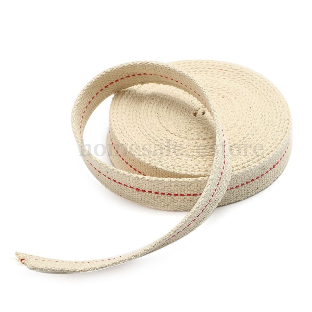 1'' 15ft 4.5m Roll Replacement White Flat Cotton Wick For Oil Lamps Lanterns