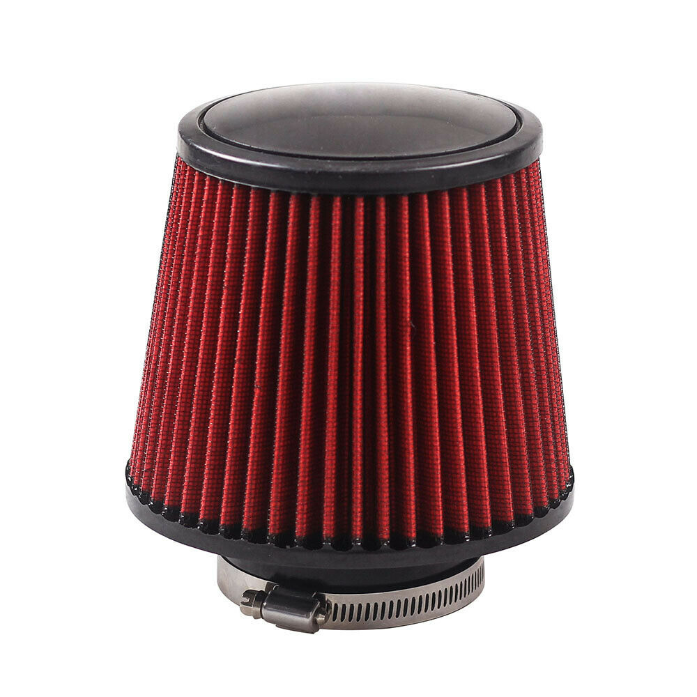 Universal Clamp-On Air Filter 3'' Car Ram Cold Air Intake Cone Standard Washable