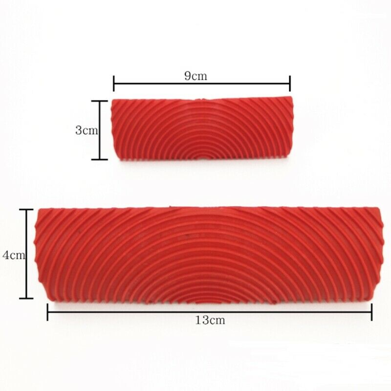 Rubber Imitation Wood Grain Paint Roller Brush Wall Painting Sets Wall TextureY5