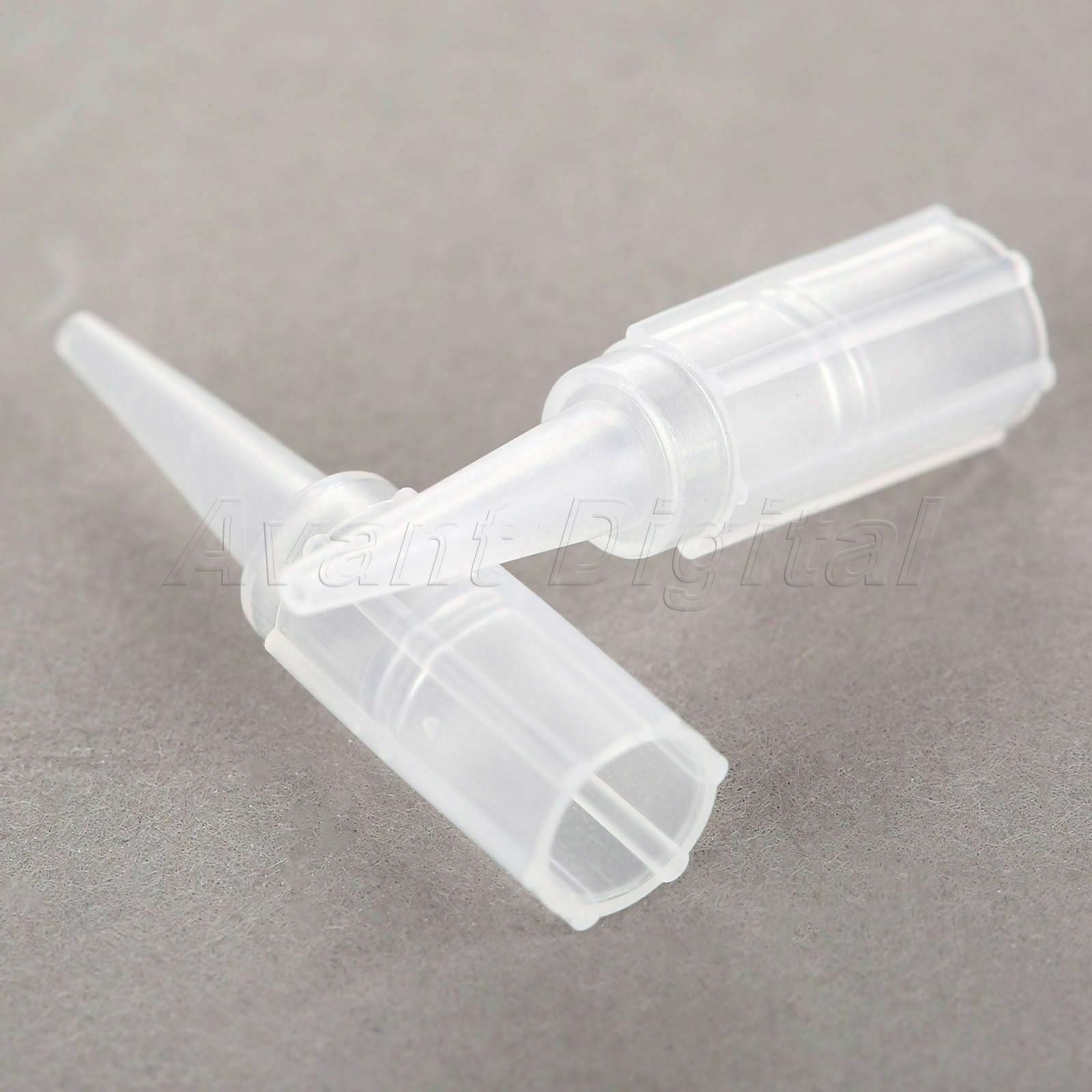 50x White Tattoo Needle Tips Round Mouth 1R Permanent Eyebrow Tattoo Makeup Tool