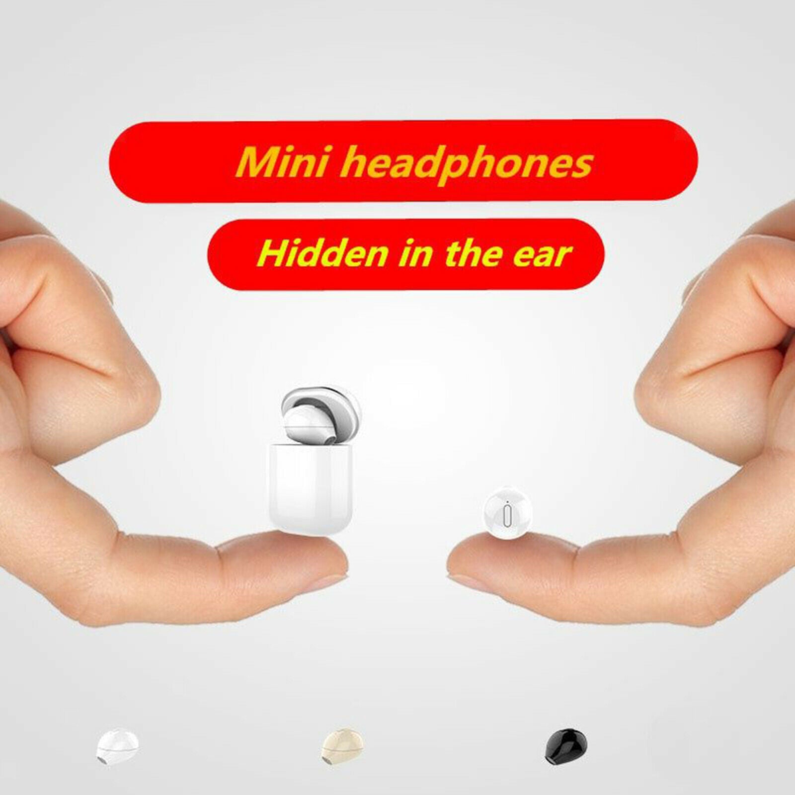 Mini Wireless Earbud Hidden Small Bluetooth 5.0 Headphone Earpiece Hands-Free
