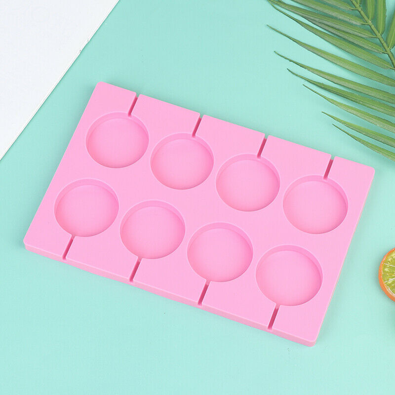 8 Holes Silicone Mold Big Round Lollipop Mold Cake Decorating Tools KitchenFCA