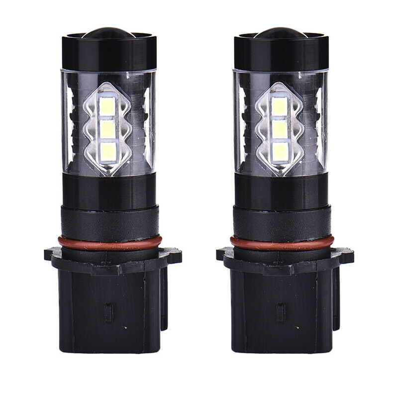 2pcs White P13W  LED Bulbs 80W DRL Fog Lights Fit Chevrolet Camaro 2011-2013