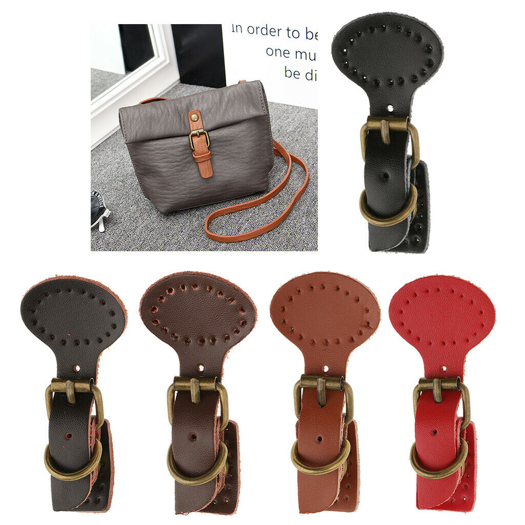 Leather Bag Buckles Handmade Replacement Wallet Buckles for DIY Bag Coffee