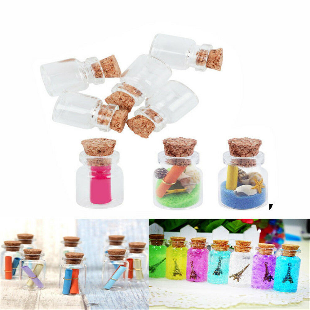 10pcs Mini Perfume Bottle Small Bottle Oil Container Necklace Accessory Simple