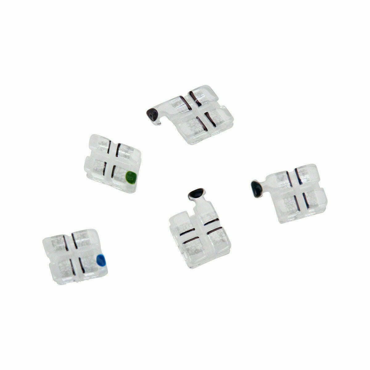Dental Ceramic Bracket Monocrystalline Sapphire Roth.018. Slot345 Hooks ABSOLUTE