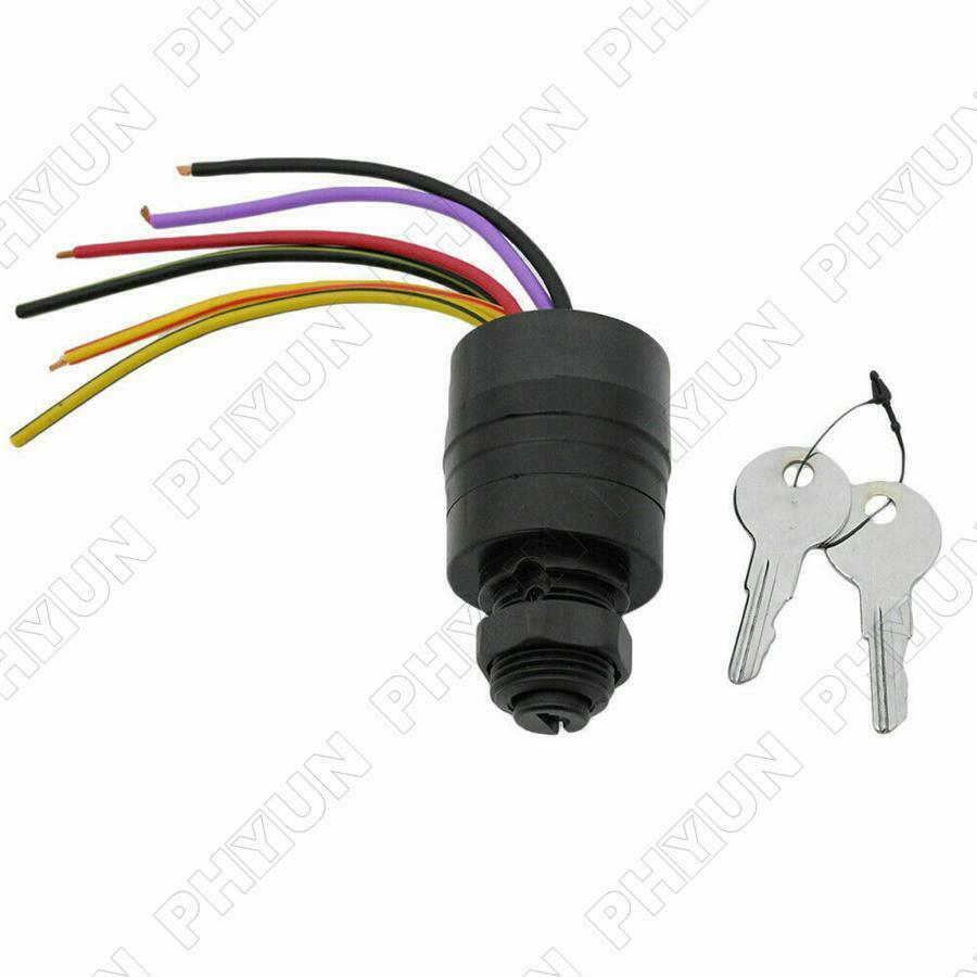 For 1994+ Mercury Part# 87-88107 7-1155 Fast Outboard Ignition Key Switch 6 Wire