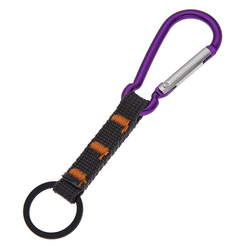 Carabiner Buckle Hook Strap keychain Ring for Camping Hiking Climbing Keyring