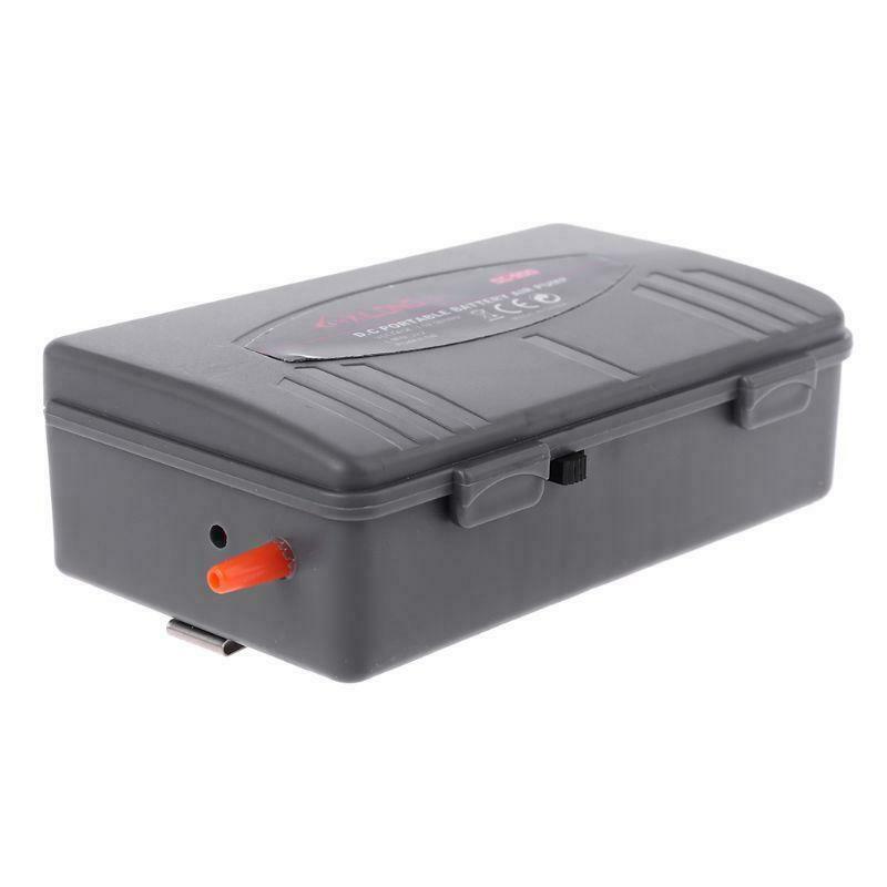 Aquarium Battery Operated Fish Tank Air Pump Aerator Oxygen With Air Stone 5W