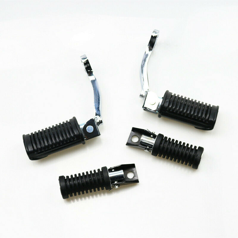 Black Front & Rear Footrests Foot Pegs Foot Pedals For Dirt Bike Suzuki GN125 GN