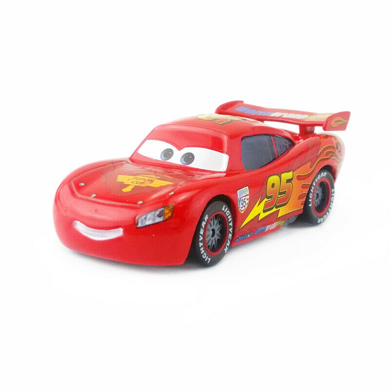 Disney Pixar Cars Mack Truck Trailer & McQueen 2pcs Metal Cars Set New Loose