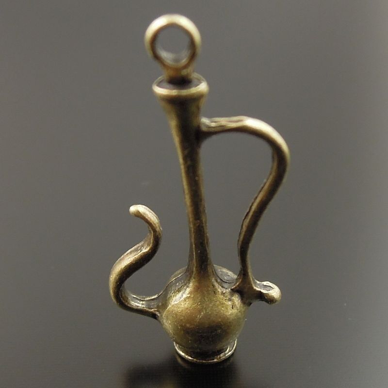 30pcs Flagon Wine pot Shape Antiqued Bronze Alloy Charms Pendants Craft Findings