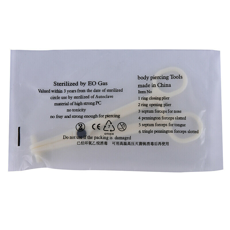Ear Lip Navel Nose Tongue Septum Forcep Clamp Plier Tool For Body Pierc x.l8