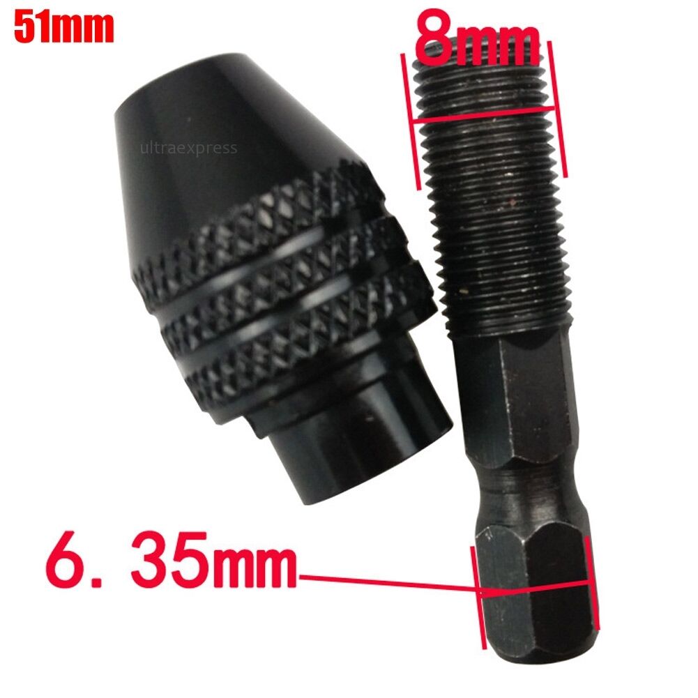 1/4 Mini Hex Drill Bit  Adapter Converter Universal Multi Chuck Long Tail 51mm