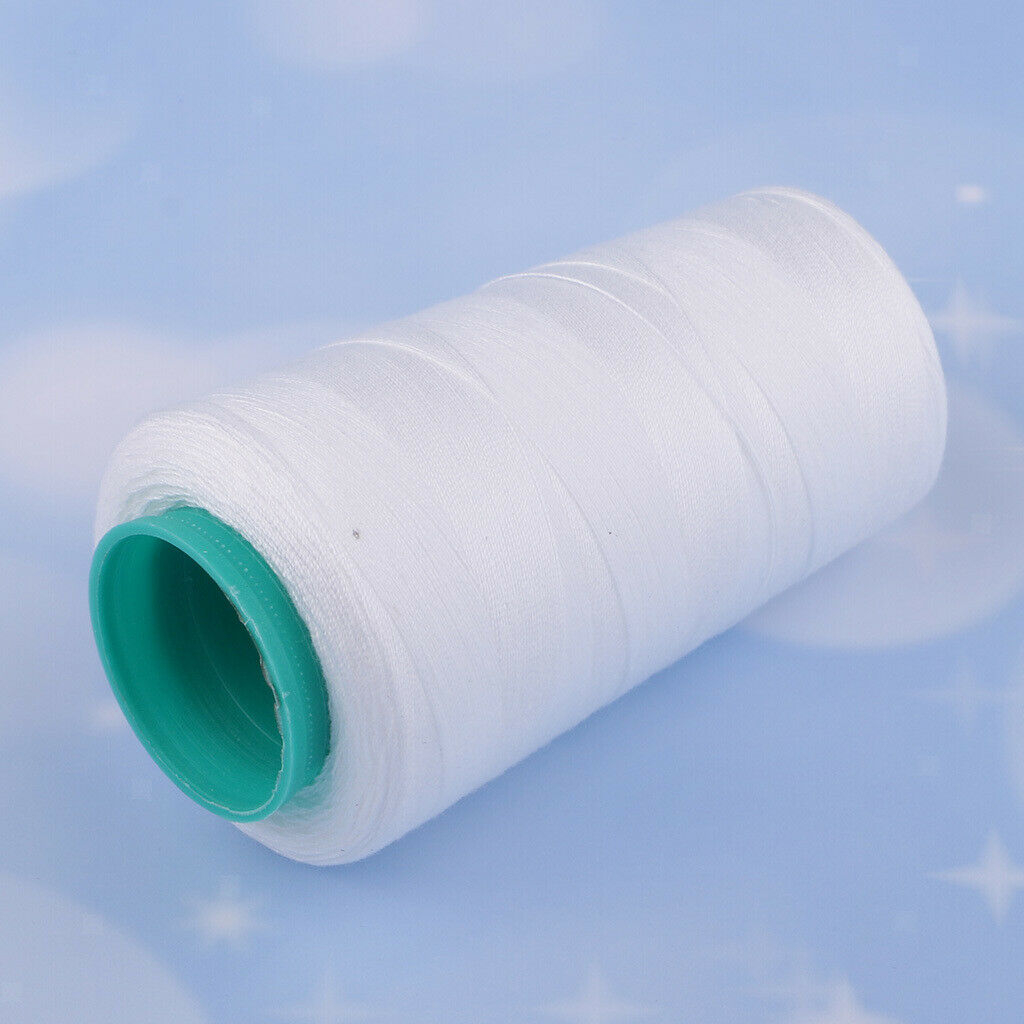 1500Yds Heavy Duty Polyester Jeans Sewing Thread for Sewing Machines White