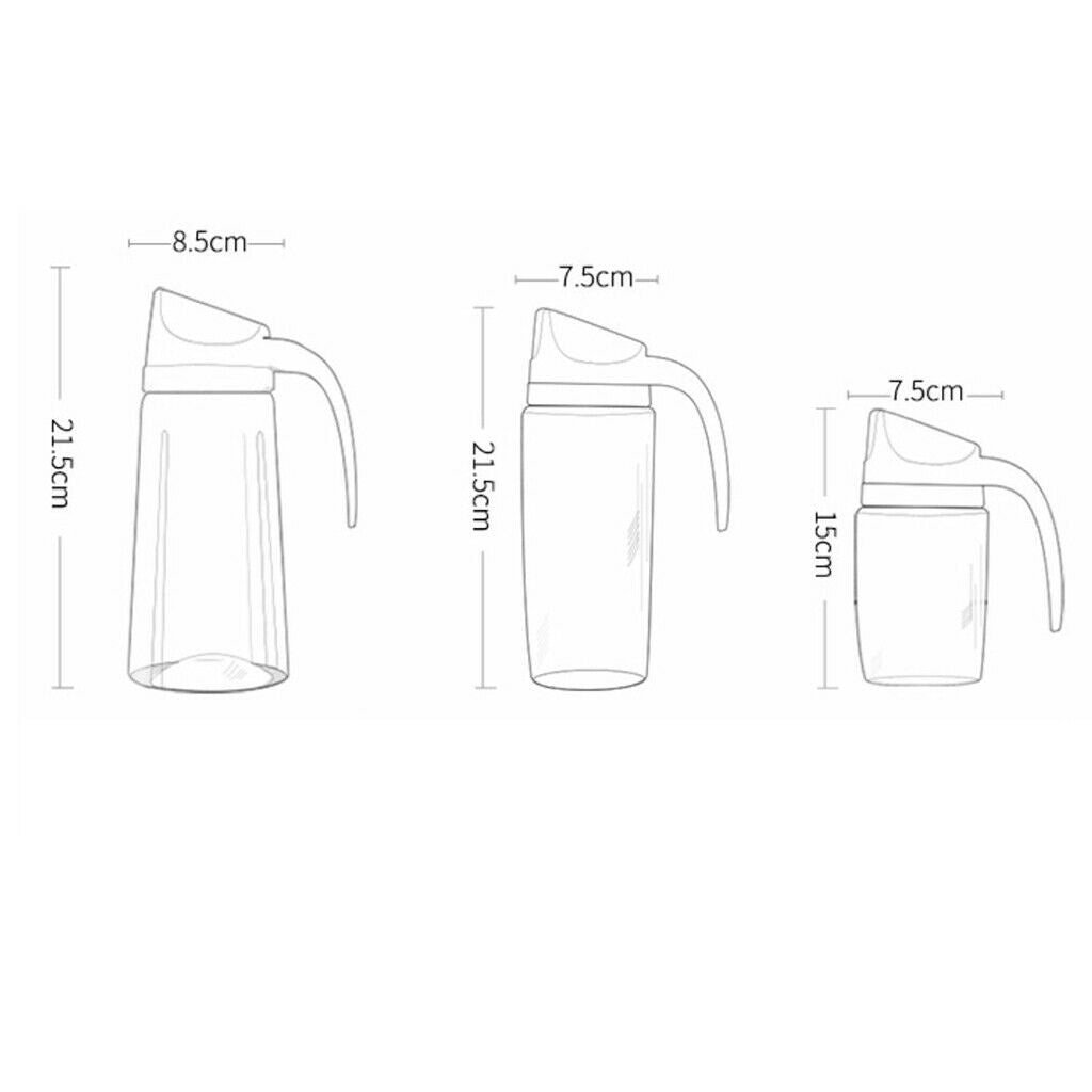 3xGlass Oil Spraying Bottle Vinegar Sprayer Kitchen Dispenser 300mml