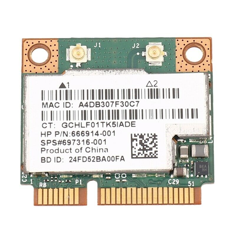 Dual Band 2.4+5G 300M 802.11A/B/G/N Wifi Bluetooth 4.0 Wireless Half Mini Pci-I5