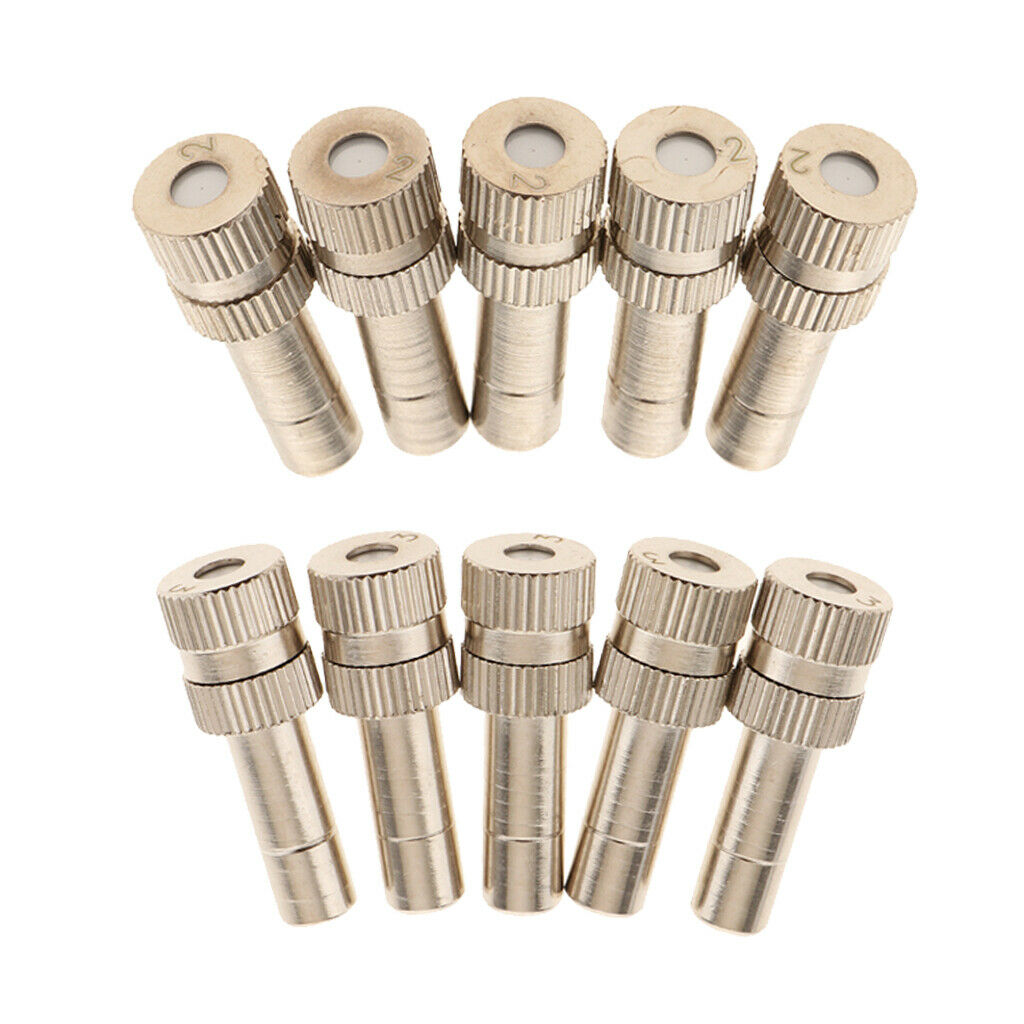 10Pack 0.2mm 6mm Low Pressure Nozzles Garden Irrigation Fog Misting Nozzles