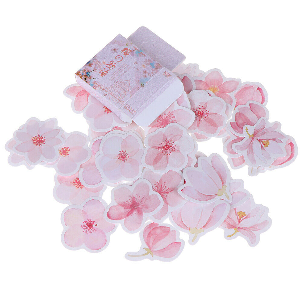 45 pcs Cherry sakura words bullet journal decorative stickers adhesive st.l8