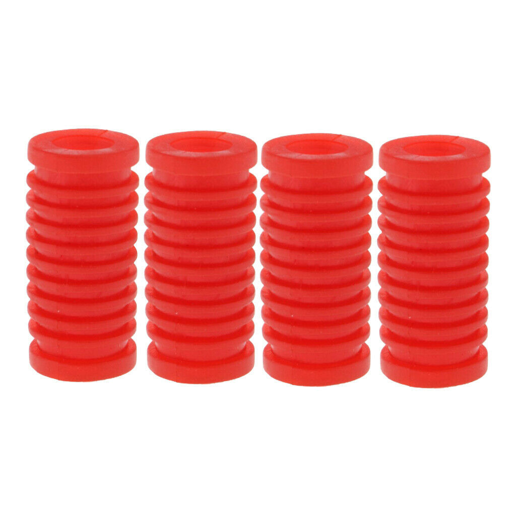 4x 35mm Rubber Red Footpeg Gear Lever Pedal For Yamaha YZF R1 R6 R6S YZF-R1