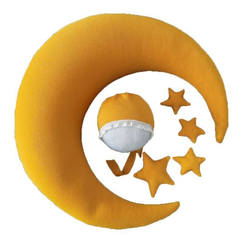 Baby Hat Posing Moon Pillow Stars Set Newborn Photography Props Infants PhotD2L2