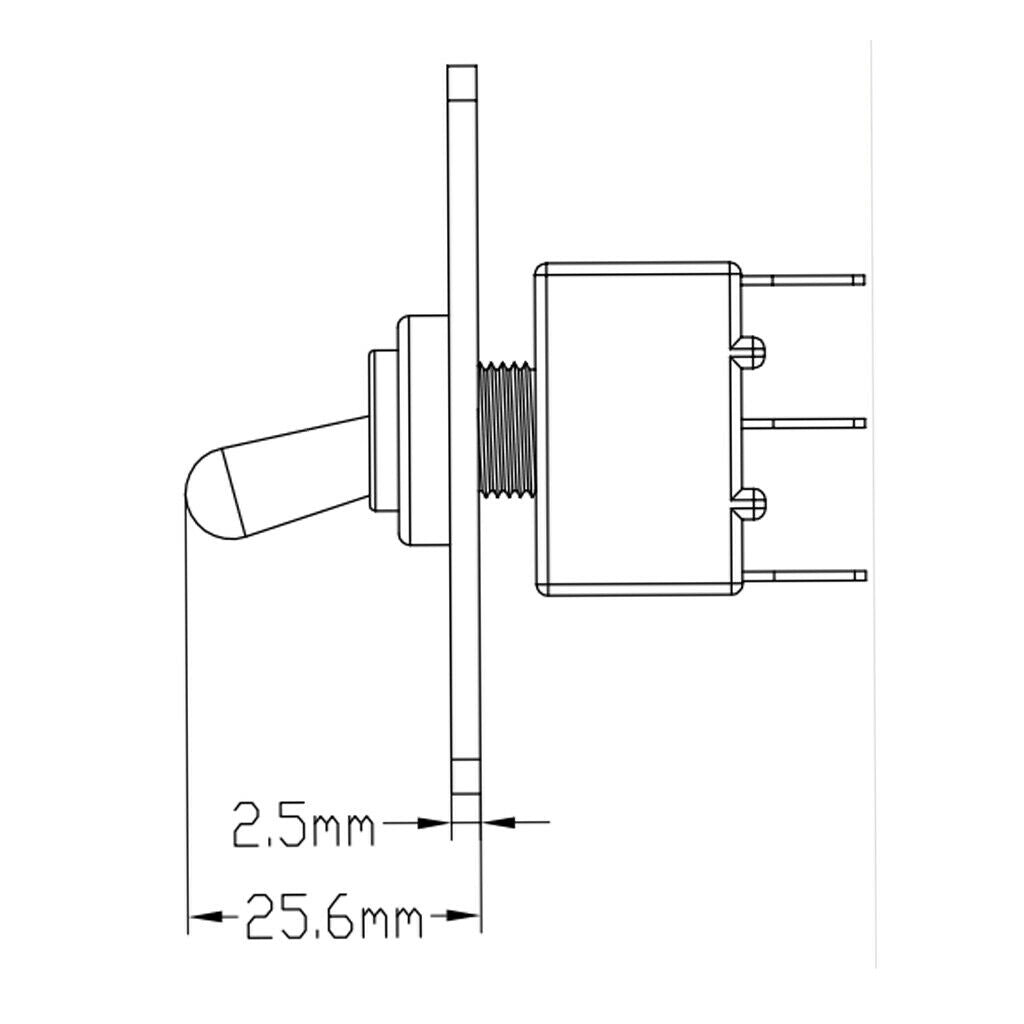 Boat Yacht 3 Pin Up Down On/Off/On Momentary Toggle Switch Panel 12V 15A
