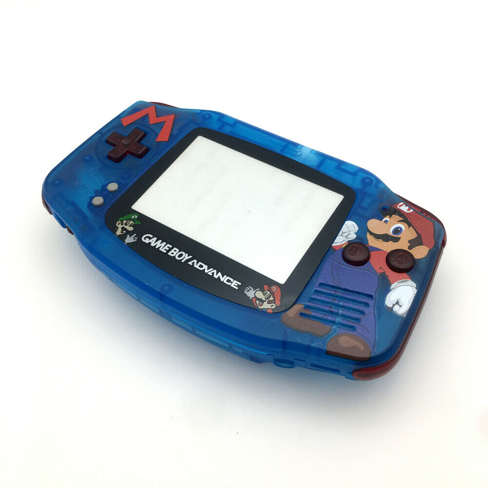Luminous Clear blue Super Mario Housing Glow Shell Cover for Gameboy Advance GBA