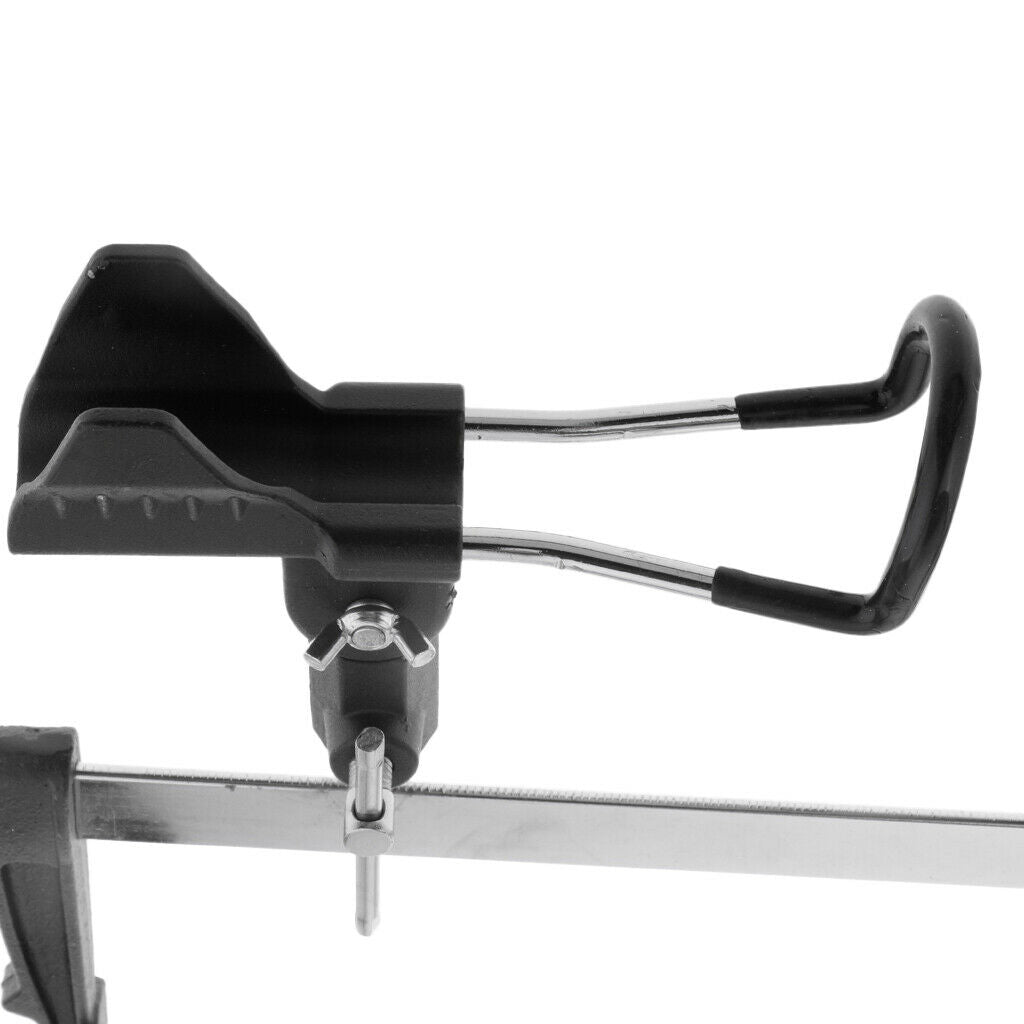 Adjustable Fishing Rod Holder Rest Pole Braet W/ Baits Tray Stand