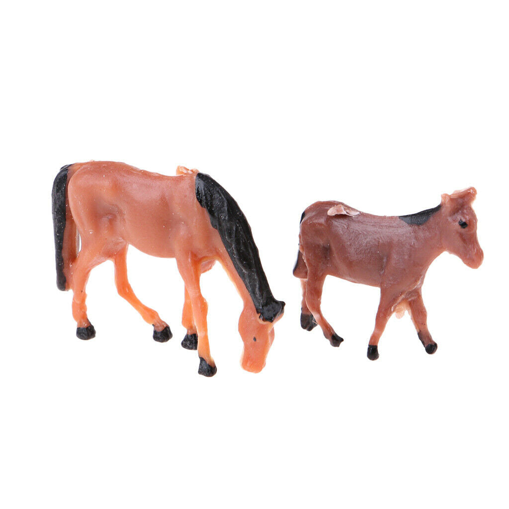 10Pcs Plastic Animals Horse Figures Models Set Toys Children's Learning
