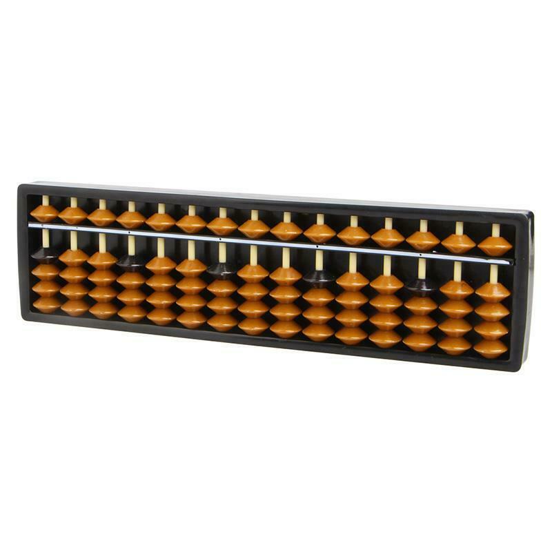 Plastic Abacus 15 Digits Arithmetic Tool Kid's Math Learn Aid Caculating Toys