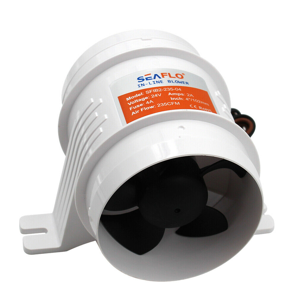 4" In-Line Marine Bilge Blower Fan 12V 235CFM Motorhome Caravan Ventilation