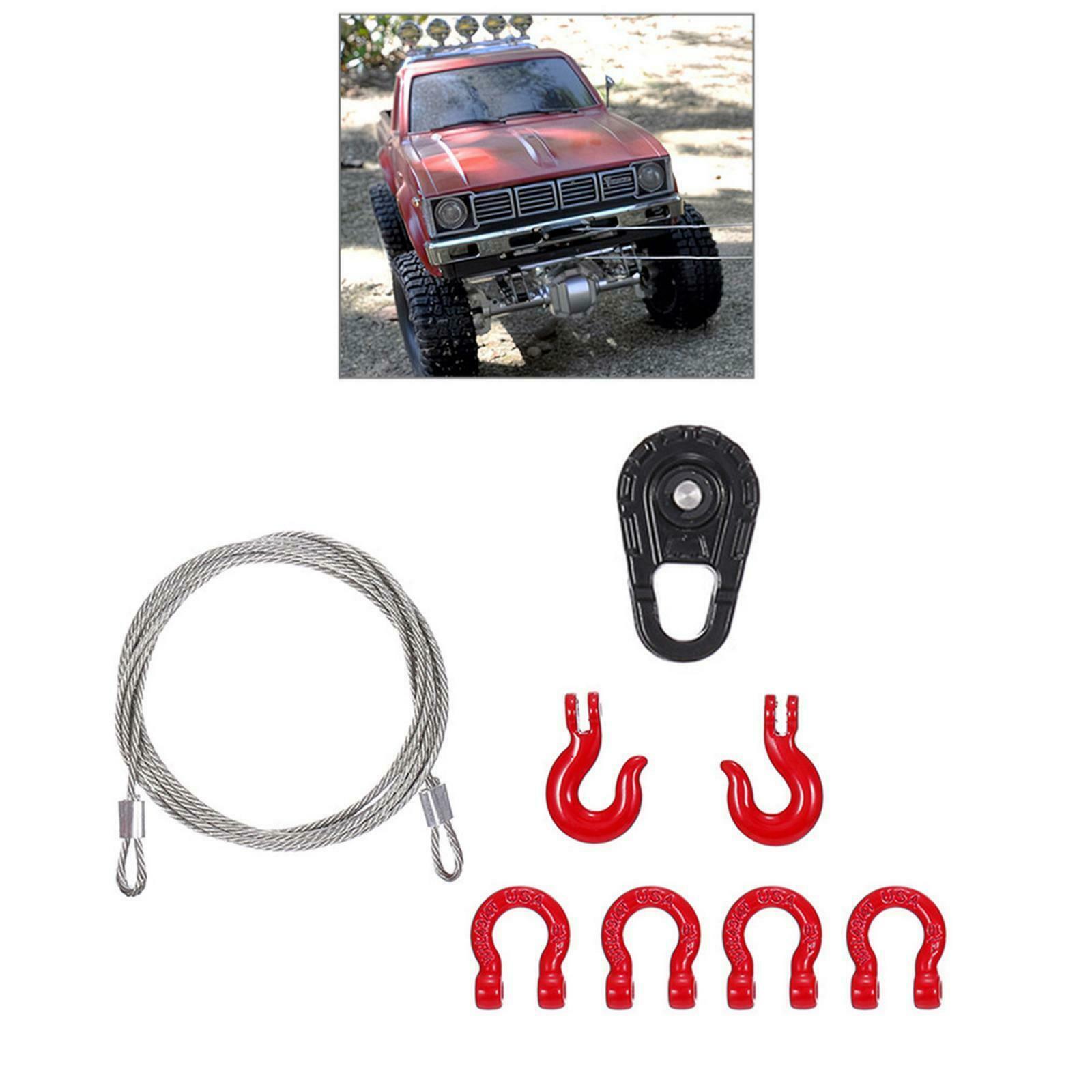 RC Car Rescue Equipment Winch Snatch Block Hook Tow Chain fit for TRX4
